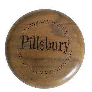 Pillsbury Round Wood Plaque 3.75" x .5" Approximate - Minor Scuffs